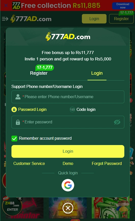 777AD Login App Download Real Earning Game 2025
