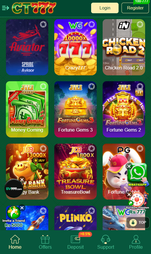 CT777 Bet Download (Real Money App) in Pakistan