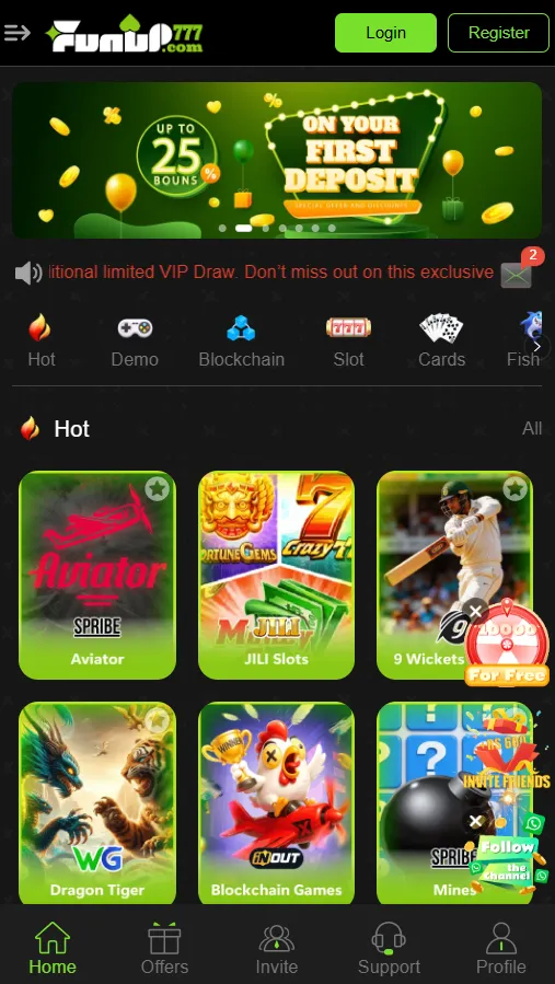 FUNUP777 Bet App Download (Real Earning App) in Pakistan