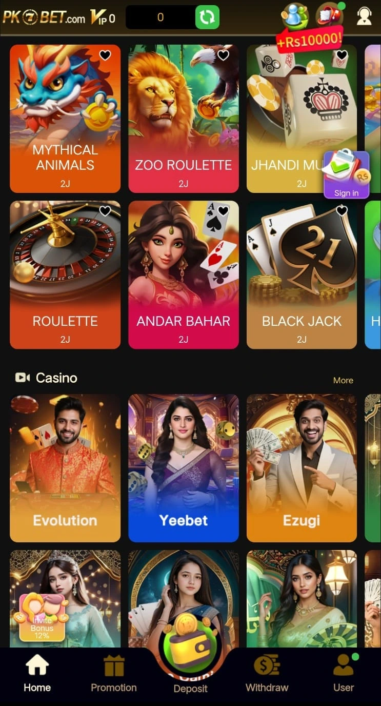 PK7Bet Casino Download (Trusted Earning Game) in Pakistan