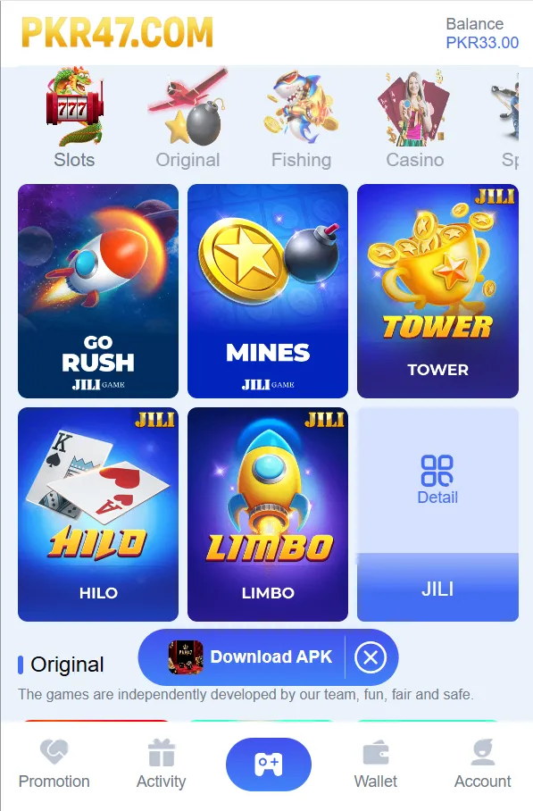 PKR47 Casino Game Download (Trusted Earning App) in Pakistan