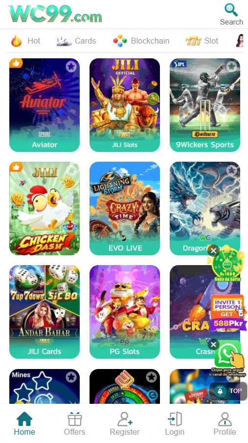 WC99 Casino App Download (Trusted Earning App) for Android