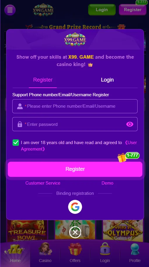 X99 Login (Real Earning App) in Pakistan