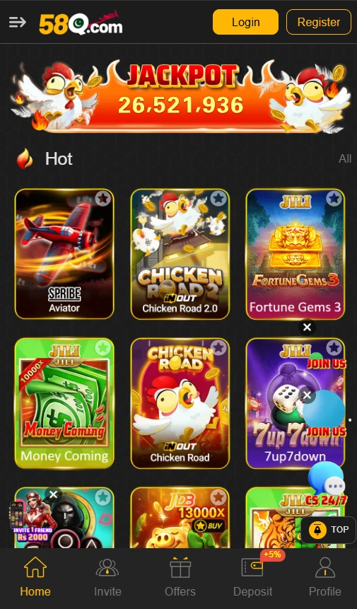 58Q Casino Game Download (Real Earning Platform)